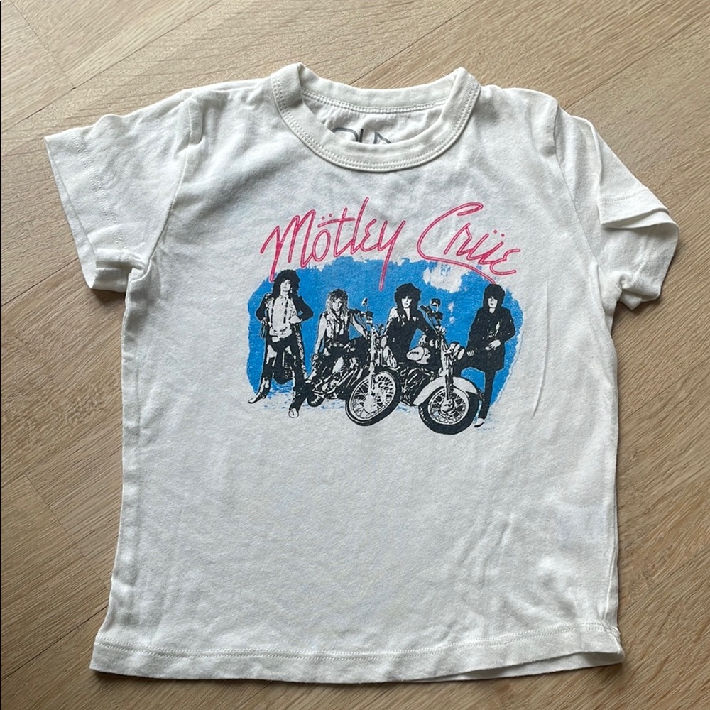 CHASER Kids White Graphic T-Shirt MOTLEY CRUE